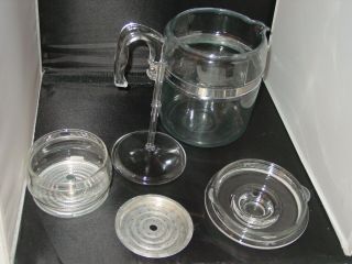Vintage Pyrex Percolator Glass 9 Cups Pot Flameware Stove Top Coffee Maker 7759
