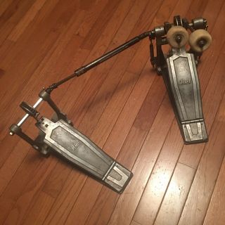 Vintage Pearl Double Bass Drum Pedal Chain Drive Heavy Duty