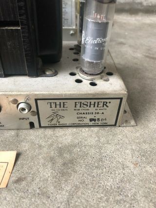 THE FISHER 30A MONO TUBE AMPLIFIER W/PR - 66 PRE AMP & R - 31s Tuner receiver 4