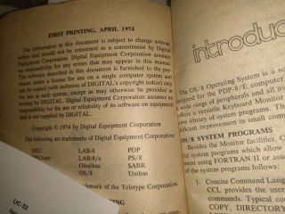 2 DEC PDP - 8 OS/8 & INTRO TO PROGRAMMING HANDBOOKS 2