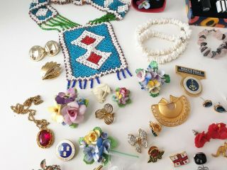 Old & Vintage Mixed Costume Jewellery Jewelry Bundle Joblot Necklaces Earrings 4