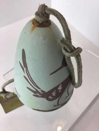 RARE Vintage Mid Century Signed GATTI Ceramic Pottery WIND CHIME Roadrunner Bird 6