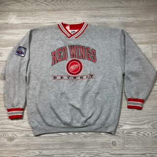 Vtg Detroit Red Wings Lee Sport Sweatshirt Western Conference Men 
