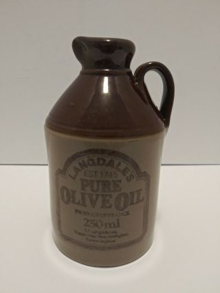 Vintage Ceramic Olive Oil Porcelain Jug Dispenser 6 " Tall