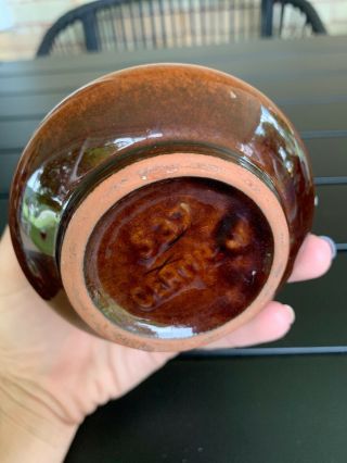 Vtg Mid Century Carstens West Germany Pink Brown Pitcher Ewer Vase 5