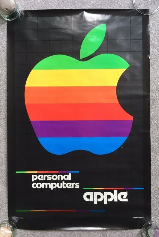 1980 Apple Personal Computers Poster - Iconic Design Vgc