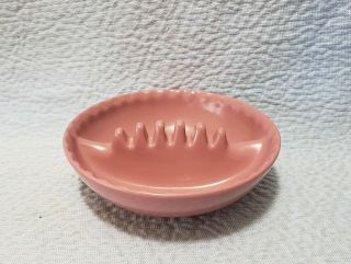 Vintage Willert Home Products Pink Melamine Ashtray Mid Century 5 " Across