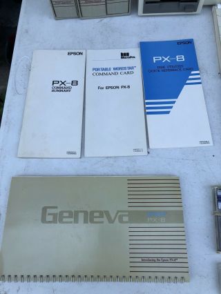 Epson PX - 8 Portable Computer with MicroCassette Geneva Model H101A & PF - 10 F10PA 3