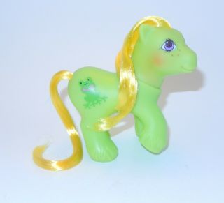 197 Vintage My Little Pony Baby Brother Leaper Frog Green Stunning