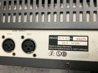 Revox PR99 MK III Reel to Reel 15 IPS AS - IS PLUS NOS Repair Parts 6
