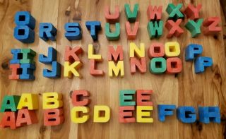 Vintage 1971 Mattel Tuff Stuff Complete Set Of Alphabet Blocks 52 Letters Total