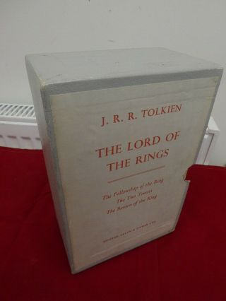 Lord Of The Rings Trilogy Tolkien 1st Edition,  Slip Case 1961 10th/8th/7th VGC 2