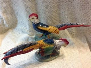 Vintage Hand Painted Chinese Pheasants Richard Ginori