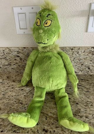 Vintage How The Grinch Stole Christmas Stuffed Plush Toy Grinch