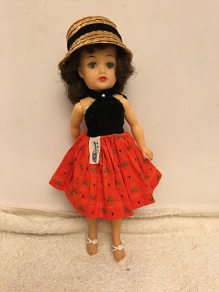 Vintage Ideal Little Miss Revlon Tagged Dress With Matching Hat No Doll