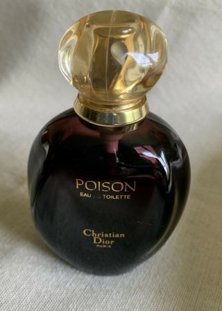 Vintage Poison By Christian Dior Eau De Toilette Perfume 1.  7 Oz/50 Ml