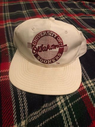 Vintage The Game Oklahoma Sooners Circle Snapback Hat Baseball Cap