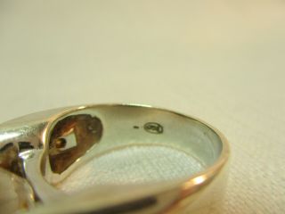 Vintage BLING Sterling Silver 925 Ring with HUGE CZs - 8.  6 Grams - Size 8 6