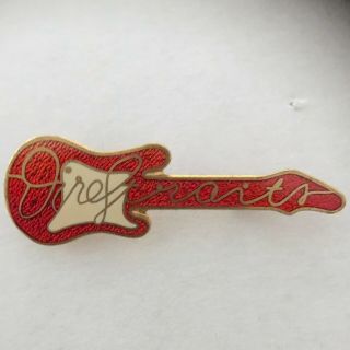 Vintage 1970s Dire Straits Guitar Enamel Pin Fender