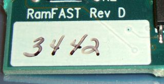 Rare Sequential Systems RamFAST Rev.  D SCSI 1MB cache card for Apple II 2 ][ // 4
