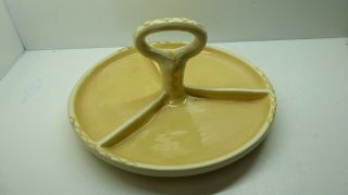 Nell Holden Vintage Australian Pottery Serving Tray Deco Cake Plate With Handle