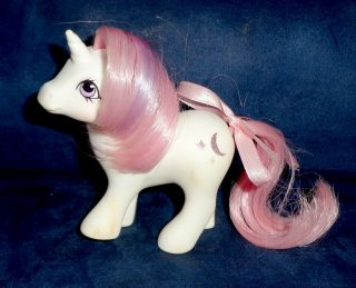 Rose: My Little Pony Vintage Unicorn Baby Moondancer Very Good Glittery G1