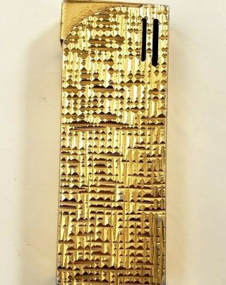 Win Barbi Vintage Electric Lighter Cigarette Gold Toned Textured - No Fuel
