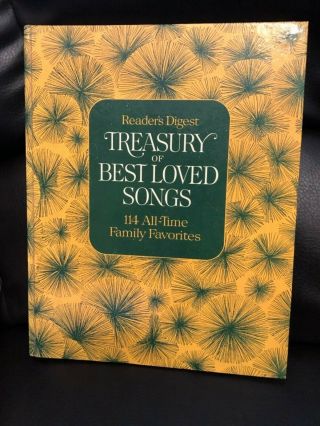 Vintage Readers Digest Treasury Of Best Loved Songs - Sheet Music Book 1972