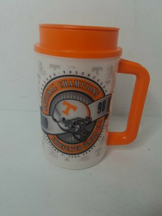 Vtg Whirley 1998 Tennessee Vols National Champions Travel Thermal Drink Mug Cup