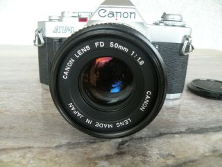 Vintage Canon AV - 1 Film Camera with 50mm / f1.  8 Lens 5