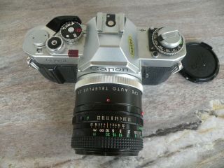 Vintage Canon AV - 1 Film Camera with 50mm / f1.  8 Lens 6
