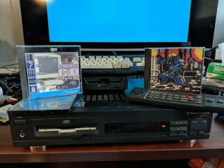 Commodore Cdtv Cd - 1000 W/ Remote Keyboard And Amiga Cd1411 Floppy For Repair.