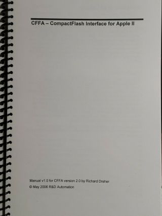 Apple II CFFA 3000 v2.  0 5