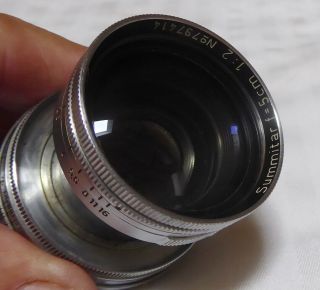 Leica Leitz Summitar Screw Mount 50 mm 1:2 S/N 797414 From 1950 Wetzlar 4
