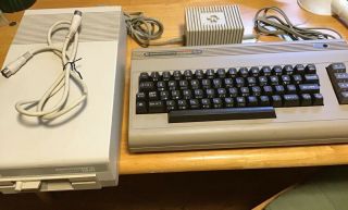 Commodore 64 C64 W/power Supply And Commodore 1541c Disk Drive