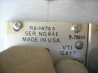 Westrex (Western Electric) RA - 1474a tube preamps (4) 1951 PRICE LOWERED 9
