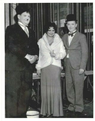 Helen Kane Meets Laurel & Hardy.  Rare Vintage 1932 Pre - Code Vintage Photo