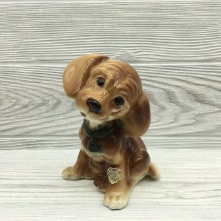 Vintage Royal Copley Ceramic Beagle Puppy Figurine 5.  25 "