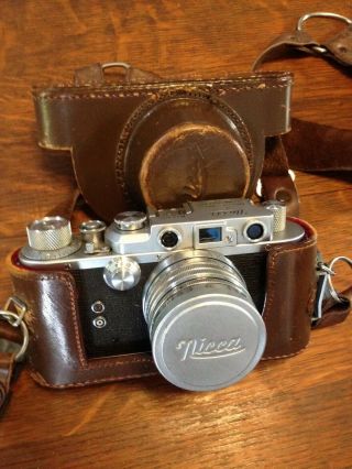 1952 ' s Nicca 3 - S Range Finder Camera w/ Nikkor H C 5cm f2 lens from Japan 11