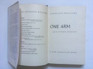 One Arm and Other Stories,  Signed,  Tennessee Williams 3