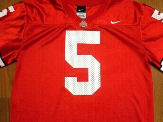 Vintage Ohio State Buckeyes 5 Football Jersey By Nike,  Youth Large,