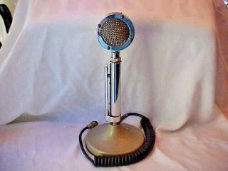 Vintage Astatic Power Microphone D - 104 With T - Ug8 Stand Ham Radio Chrome 5 Pin