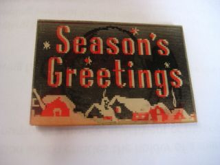 Vari Vue lenticular Christmas Santa Seasons Greetings Vintage 2