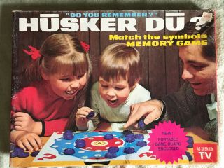 1970 Vintage Husker Du? Board Game Memory Matching - Regina