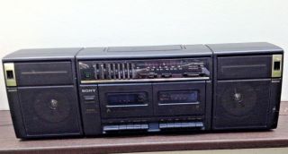 Vintage Sony Boom Box Am/fm Radio Cassette Tape Player/recorder - Detach Speakers