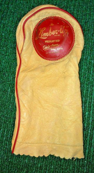 Vintage Golf Head Cover Weighted Swing Trainer - Limber - Up Golf Mitts Circa 1951