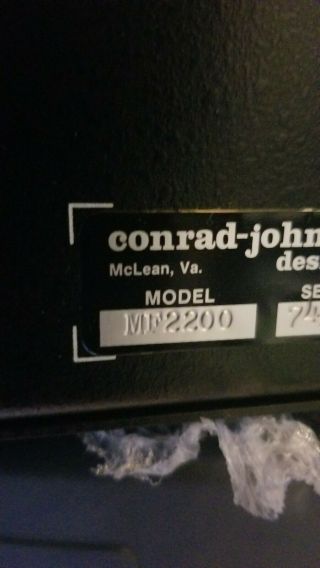 MF - 2200 Conrad Johnson Solid State Amplifier 3
