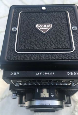 Rolleiflex 3.  5f TLR Camera Model 3 W/ Carl Zeiss f3.  5 Planar 75mm 6
