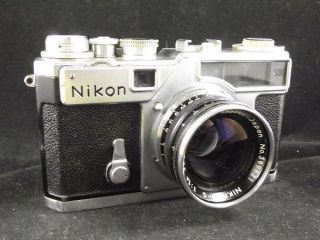 Nikon Sp Rangefinder Camera With Nikkor - S 1.  4 F=5cm Lens With Case