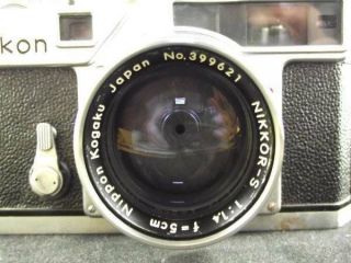Nikon SP Rangefinder Camera with Nikkor - S 1.  4 f=5cm Lens with Case 5